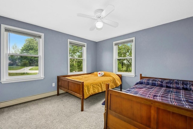 25 Piasta Rd, Dudley, MA 01571 - bedroom with multiple windows, carpet floors, baseboards, and a ceiling fan