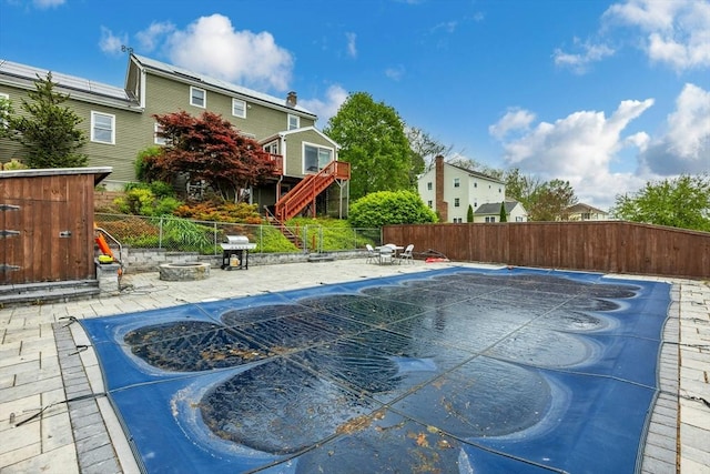 25 Piasta Rd, Dudley, MA 01571 - view of pool with a fenced backyard, a patio, and grilling area