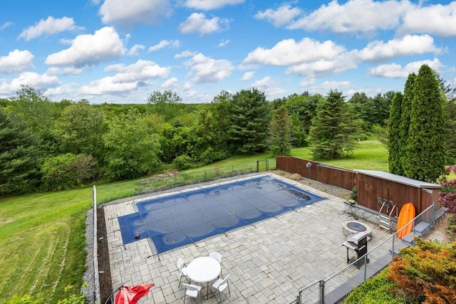 25 Piasta Rd, Dudley, MA 01571 - view of pool featuring a patio area and a view of trees