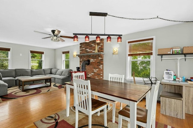 25 Piasta Rd, Dudley, MA 01571 - dining room featuring wood finished floors and a ceiling fan