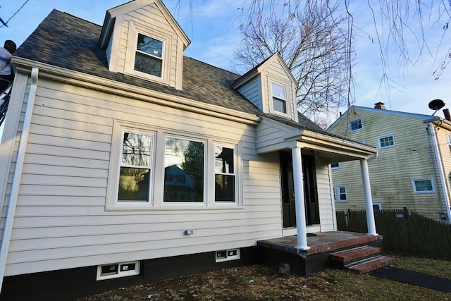 view of rear view of property