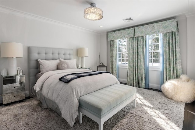 1014 Boylston St, Brookline, MA 02467 - carpeted bedroom with crown molding and baseboards