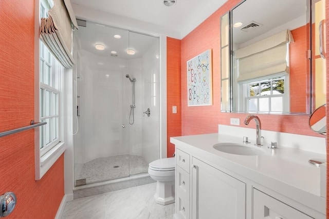 1014 Boylston St, Brookline, MA 02467 - bathroom with toilet, a stall shower, and vanity