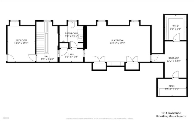 1014 Boylston St, Brookline, MA 02467 - floor plan / room layout