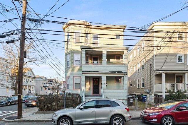 view of front of house with fence