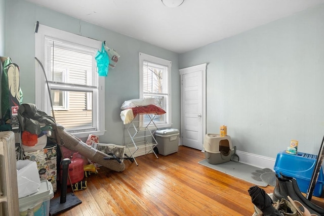 69 Conwell Ave, Somerville, MA 02144 - rec room with hardwood / wood-style floors and baseboards