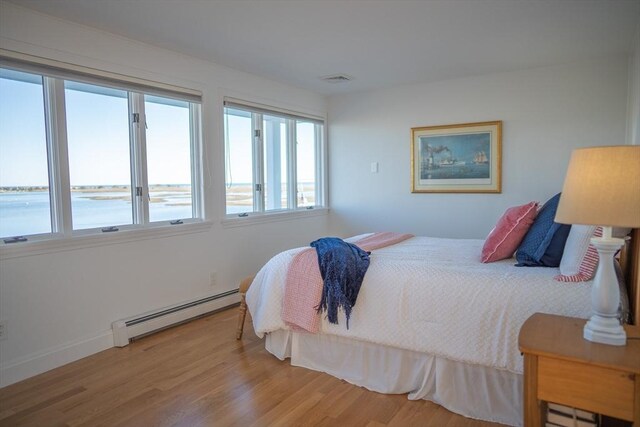 18 Wendy Way, Dennis, MA 02670 - bedroom featuring a baseboard heating unit and wood finished floors
