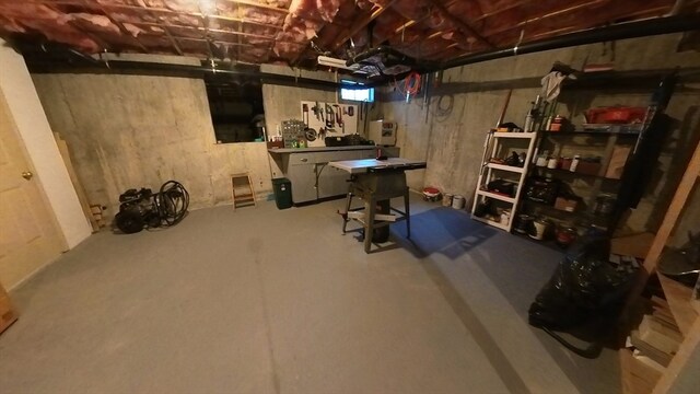 view of basement