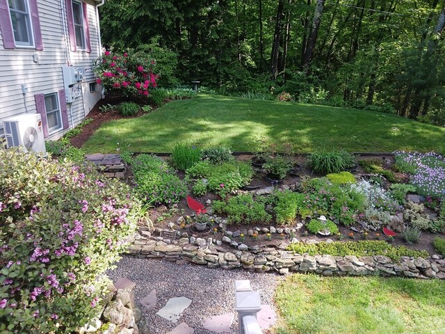 view of yard with ac unit