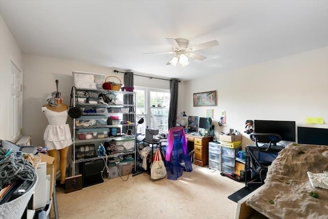 54 Primrose St Unit 3, Haverhill, MA 01830 - carpeted home office with ceiling fan