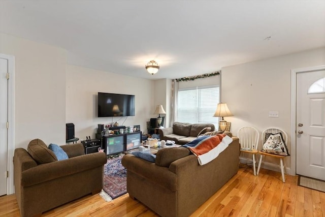 54 Primrose St Unit 3, Haverhill, MA 01830 - living room featuring light wood-style flooring