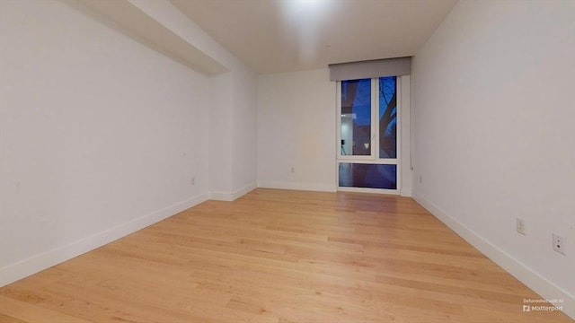 empty room featuring light wood-type flooring