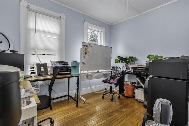 77-79 Grenada Ter, Springfield, MA 01108 - office area with wood-type flooring and crown molding