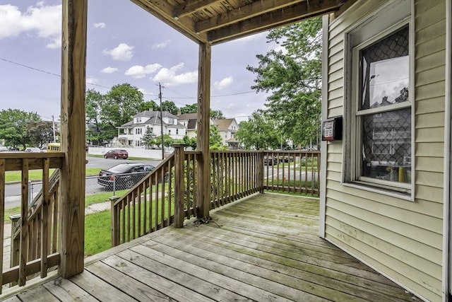 77-79 Grenada Ter, Springfield, MA 01108 - wooden terrace with a residential view