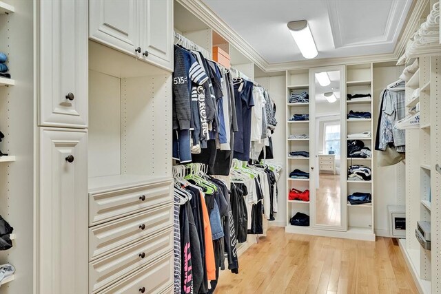 42 Westerly Rd, Weston, MA 02493 - walk in closet featuring light wood-style floors