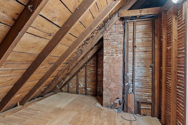 view of attic