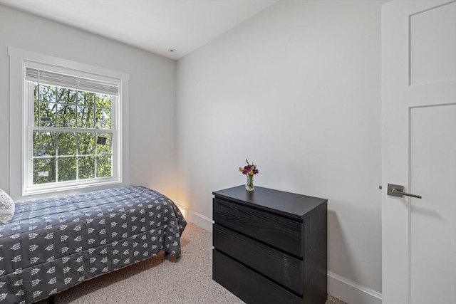 bedroom featuring baseboards and carpet