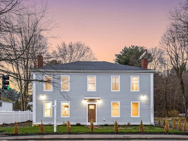 1442 Washington St, Canton, MA 02021 - colonial-style house featuring a chimney
