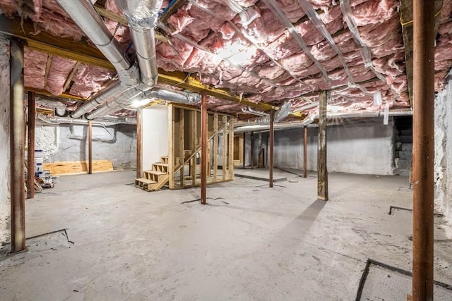 1442 Washington St, Canton, MA 02021 - view of unfinished basement