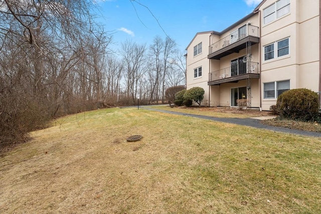 exterior space with a lawn