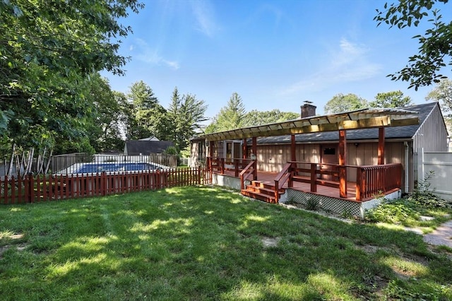 51 Glenview Dr, West Springfield, MA 01089 - fenced backyard featuring a wooden deck