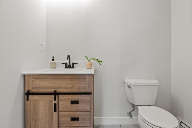 42 Stevens Ave, Braintree, MA 02184 - half bathroom featuring vanity and baseboard heating