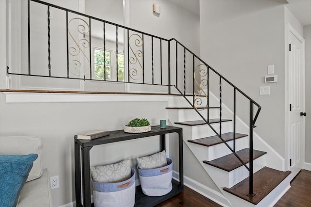 42 Stevens Ave, Braintree, MA 02184 - staircase with wood finished floors