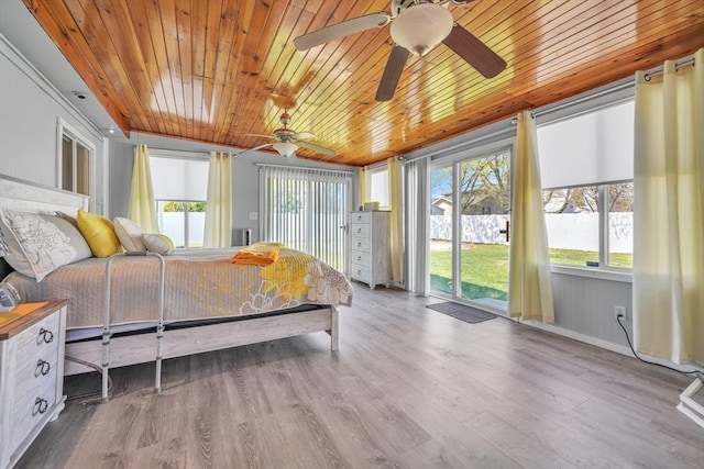 31 Darling St, Acushnet, MA 02743 - bedroom featuring access to outside, multiple windows, and wooden ceiling