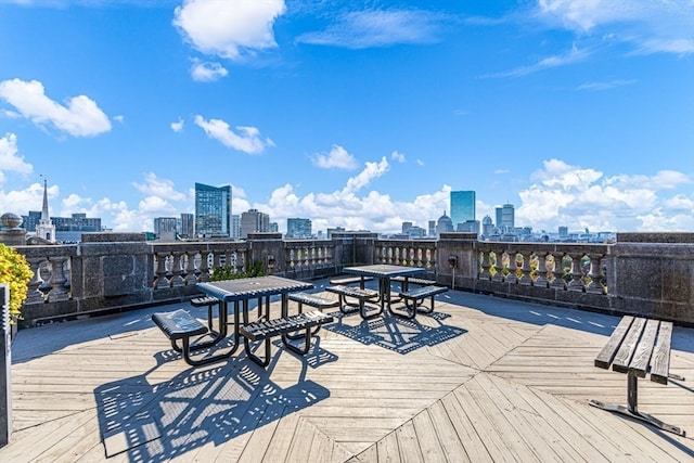 view of wooden deck