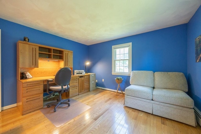 165 Roundtop Rd, Marlborough, MA 01752 - home office featuring baseboards and light wood-type flooring