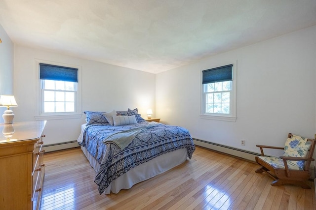 165 Roundtop Rd, Marlborough, MA 01752 - bedroom with light wood-style floors and a baseboard heating unit
