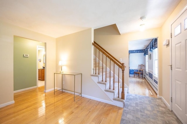 165 Roundtop Rd, Marlborough, MA 01752 - entrance foyer featuring stairway, wood finished floors, and baseboards