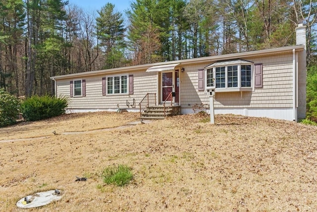 58 Daniel Shays Hwy, Pelham, MA 01007 - ranch-style house with a chimney