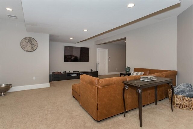 1 Clearview Dr, Franklin, MA 02038 - living area featuring recessed lighting, baseboards, and light colored carpet