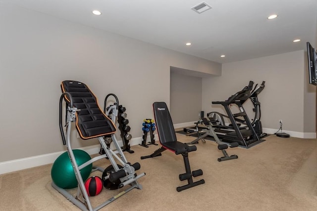 1 Clearview Dr, Franklin, MA 02038 - exercise room with recessed lighting, baseboards, and carpet