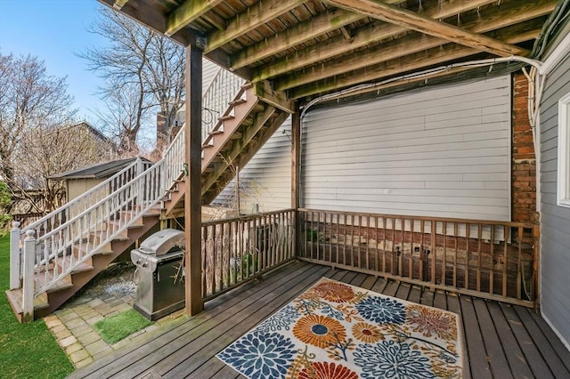 381 Bunker Hill St Unit 1, Boston, MA 02129 - deck featuring stairway and area for grilling