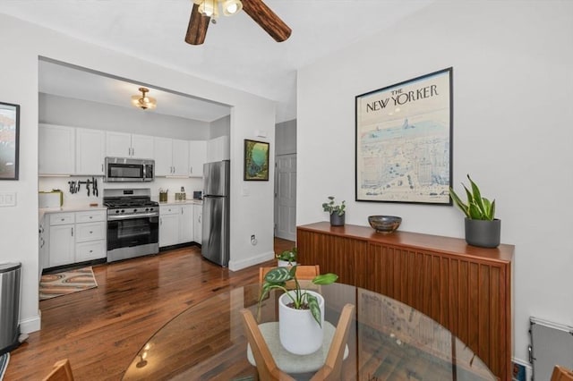 381 Bunker Hill St Unit 1, Boston, MA 02129 - living room with dark wood finished floors and ceiling fan