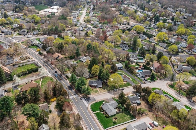 drone / aerial view with a residential view