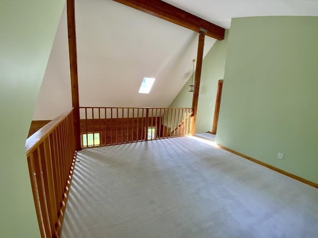 186 Hoosac Rd, Conway, MA 01341 - interior space featuring carpet floors and a skylight