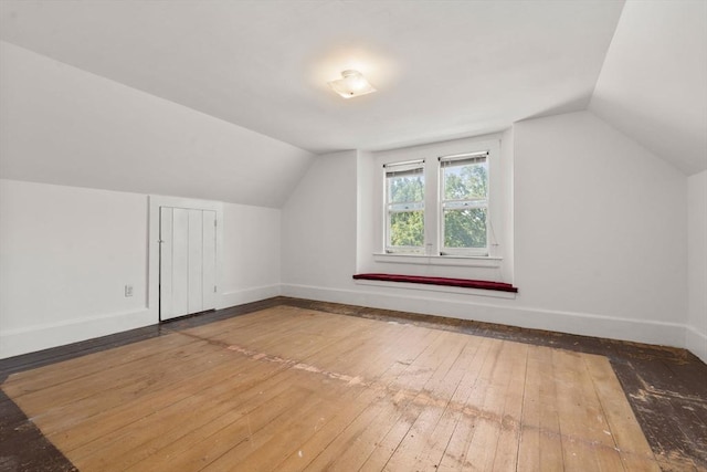 57 Rindge Ave, Cambridge, MA 02140 - additional living space featuring hardwood / wood-style floors, lofted ceiling, and baseboards