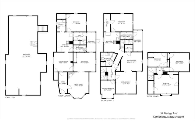 57 Rindge Ave, Cambridge, MA 02140 - floor plan / room layout