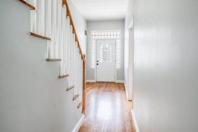 39 Mount Pleasant St, Somerville, MA 02145 - entryway featuring stairway and light wood-style flooring