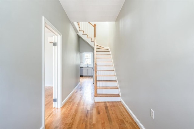 39 Mount Pleasant St, Somerville, MA 02145 - staircase with wood finished floors