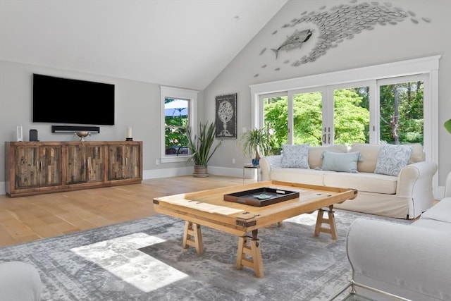 33 Pine Hill Rd, Newburyport, MA 01950 - living room with wood finished floors and high vaulted ceiling