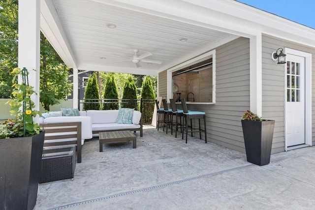 33 Pine Hill Rd, Newburyport, MA 01950 - view of patio / terrace with an outdoor hangout area and ceiling fan