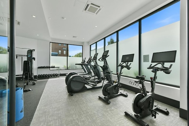 view of exercise room