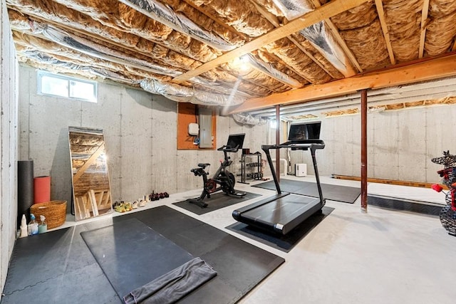 11 Wedge Dr, Lakeville, MA 02347 - workout room with electric panel