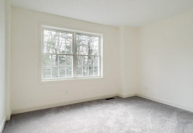 unfurnished room featuring carpet