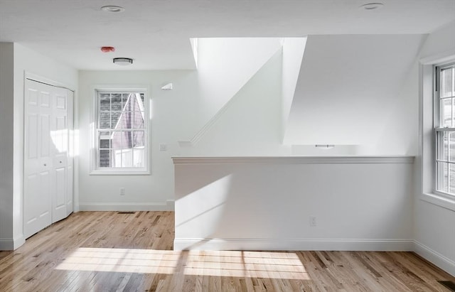 interior space featuring light wood-type flooring