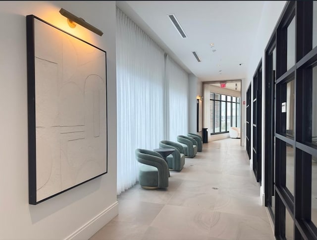 corridor featuring visible vents